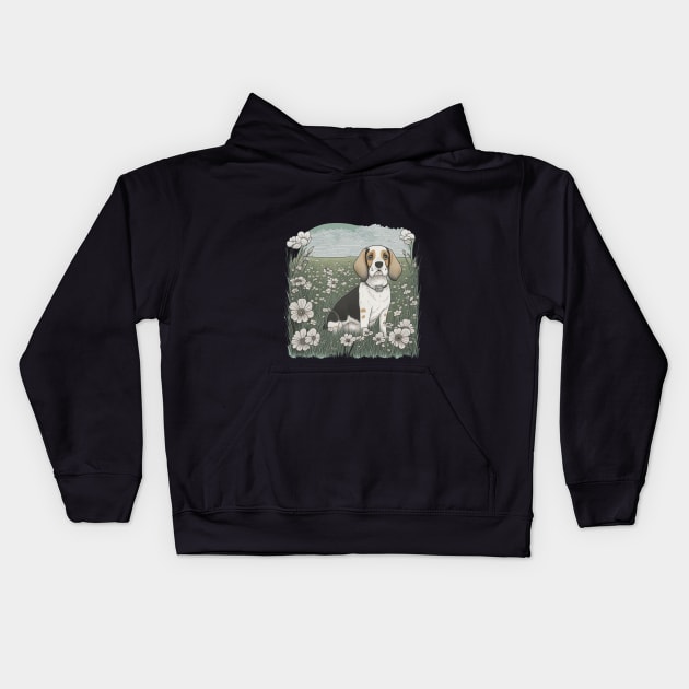 Beagle Bliss - Nose for Adventure Kids Hoodie by Paul Buttermilk 